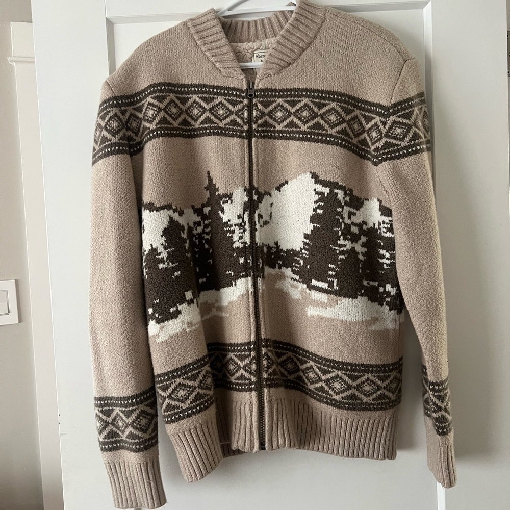 Abercrombie mens fleece sweater size small